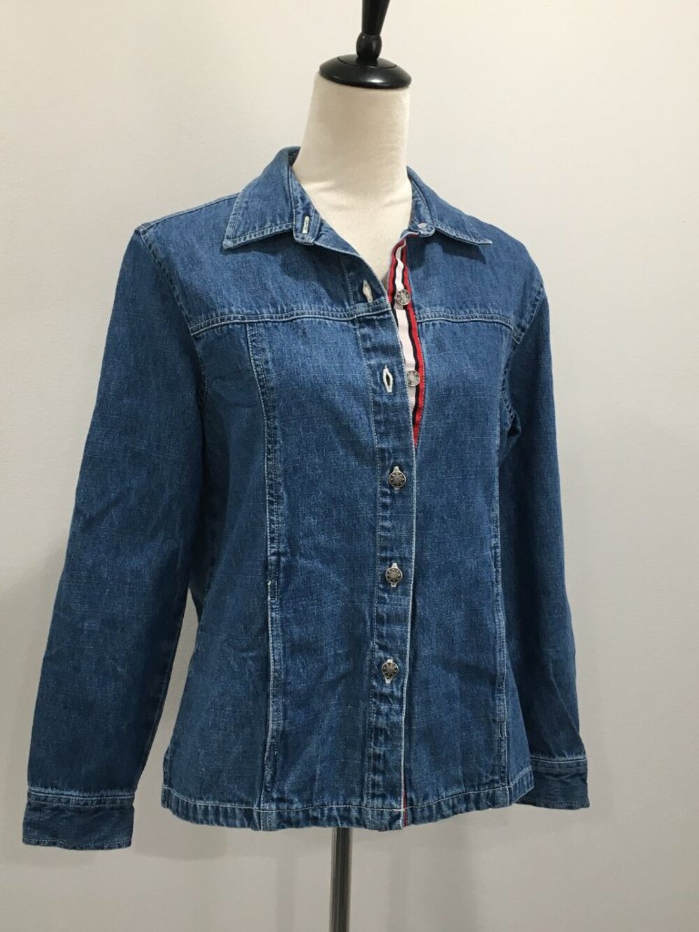 NORTON Studio Long Sleeve Medium Wash Denim Button Jacket